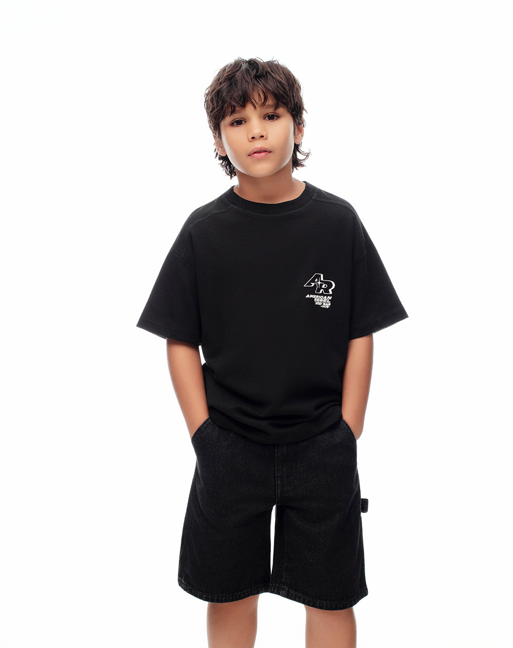 Bermuda regular fit denim negro