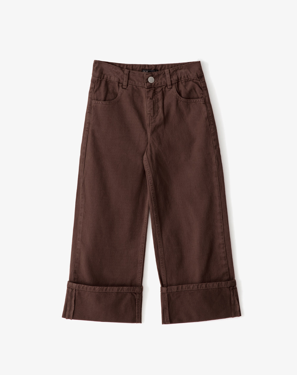 Jean loose fit tiro medio en drill cafe