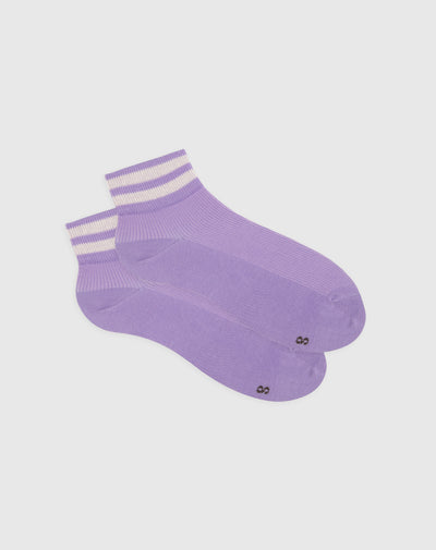 Medias mujer tobillera algodón moradas