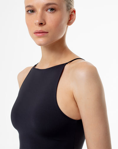 Camiseta esqueleto slim negra mujer