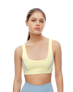 Top deportivo soporte medio amarillo