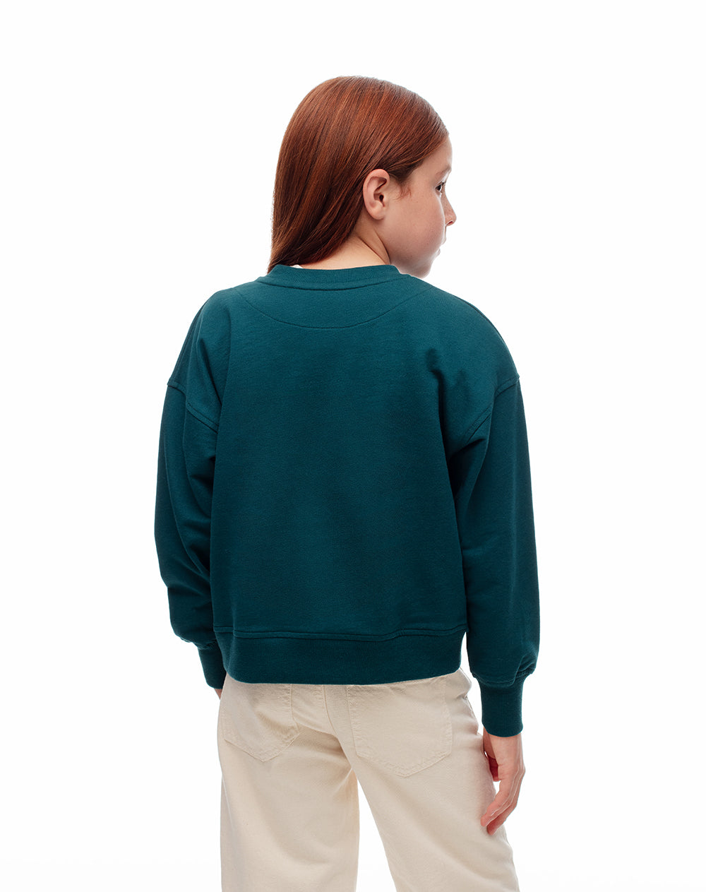 Buzo regular algodón verde niña