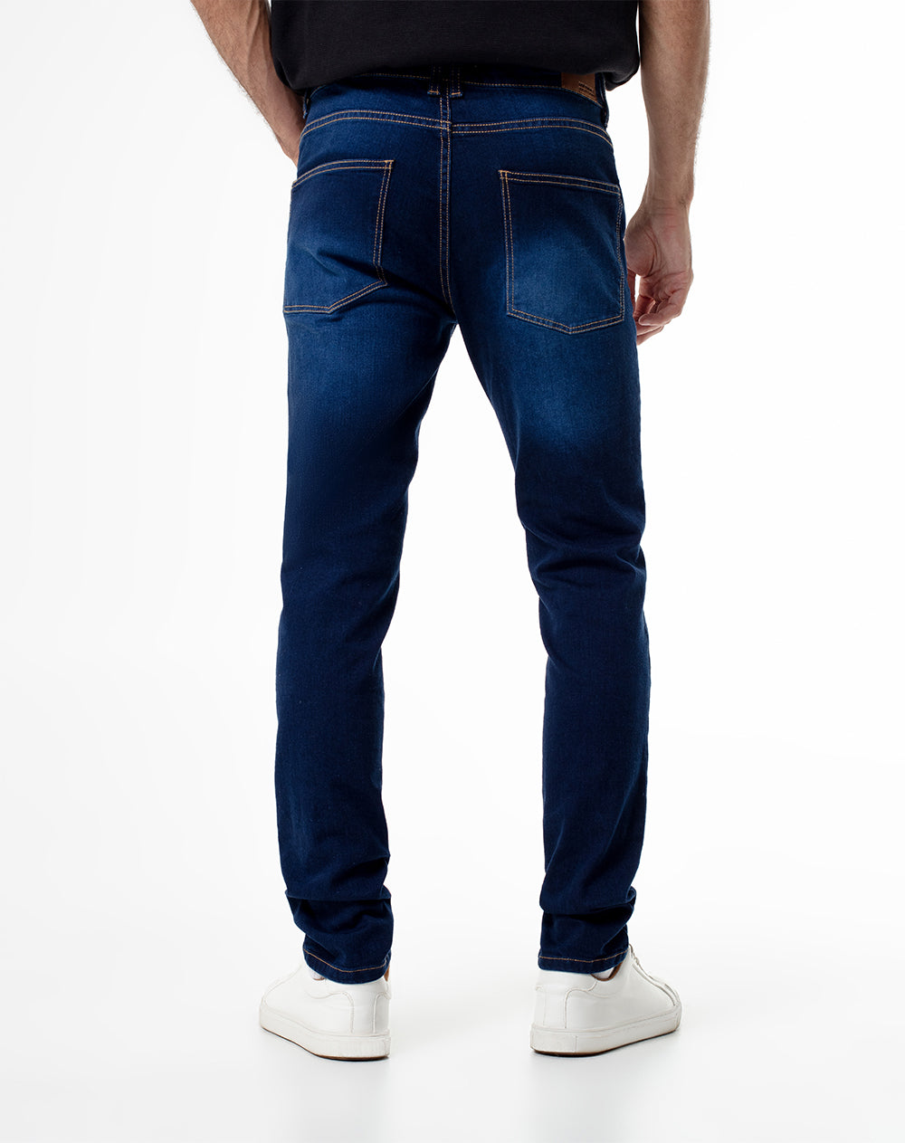Jean skinny 66% algodón índigo oscuro hombre