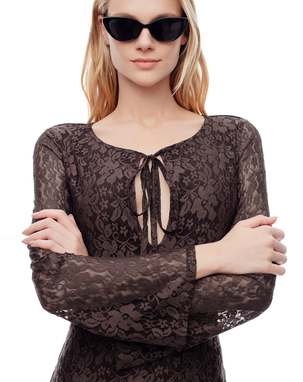 Vestido largo chocolate