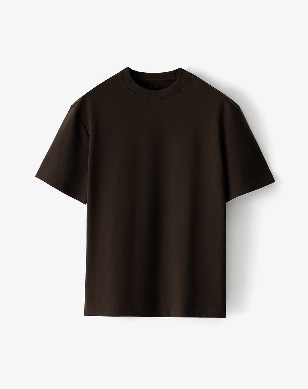 Camiseta manga corta oversize algodón café hombre