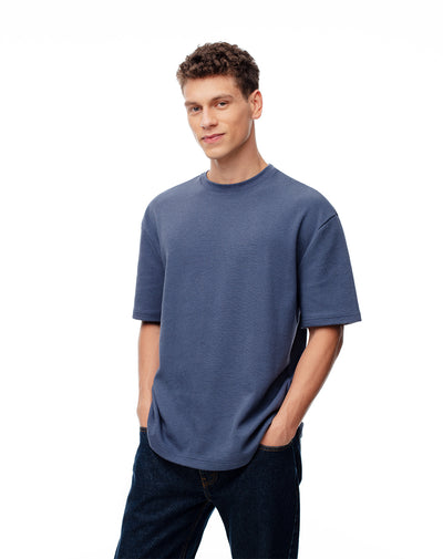 Camiseta oversized azul hombre