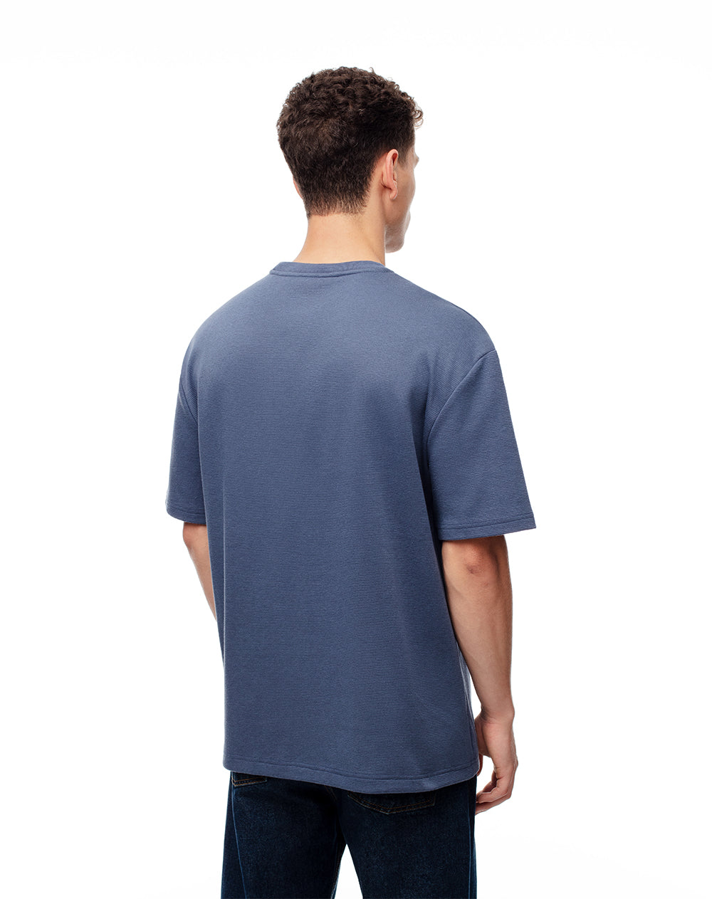 Camiseta oversized azul hombre