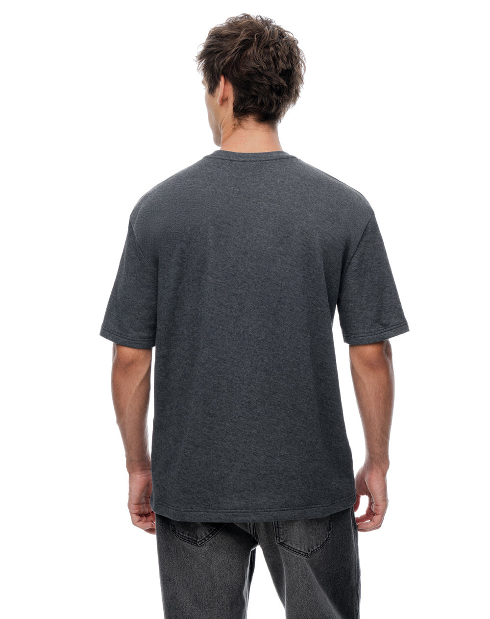 Camiseta regular manga corta gris ada hombre