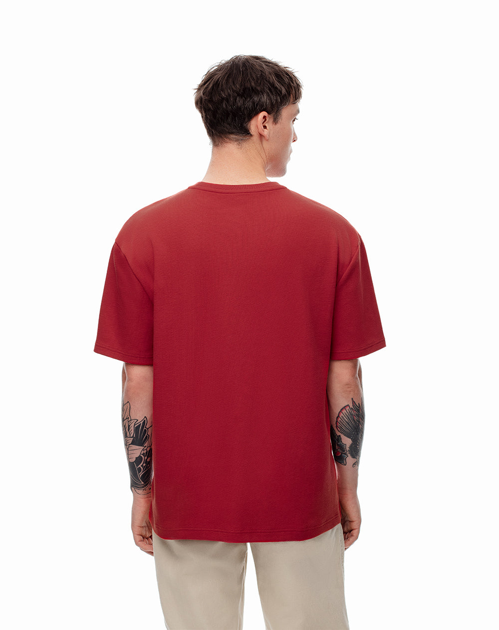 Camiseta regular roja hombre