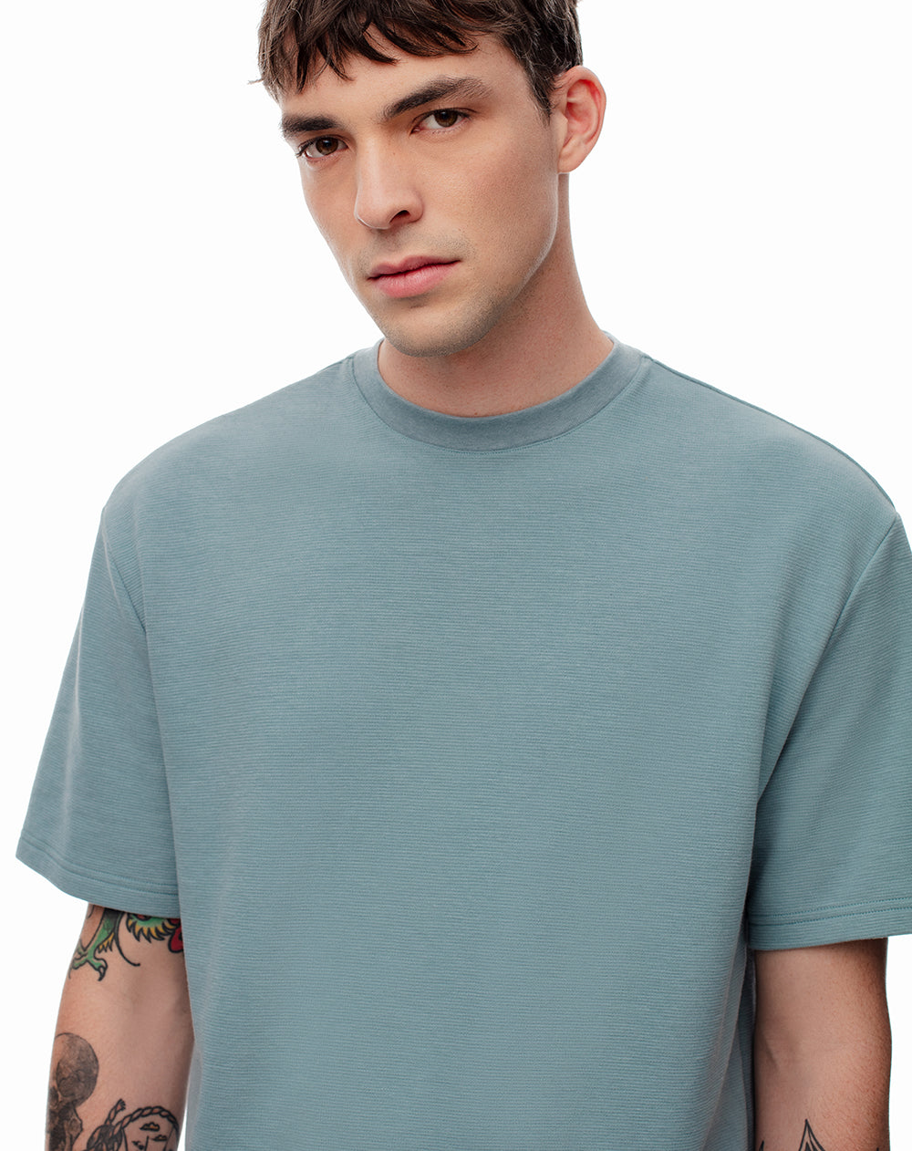 Camiseta regular verde hombre