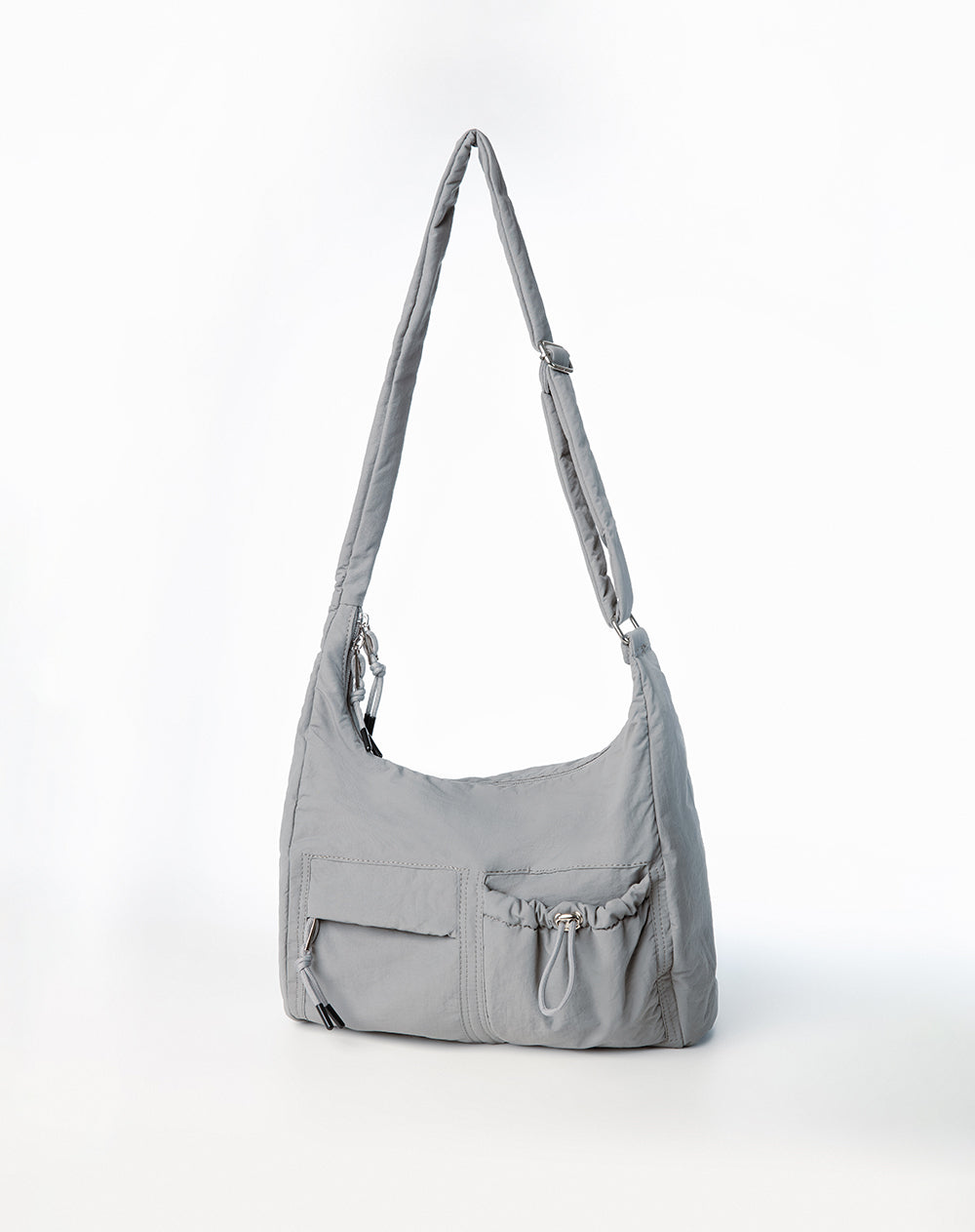 Bolso hobo utilitario gris
