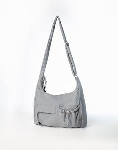 Bolso hobo utilitario gris