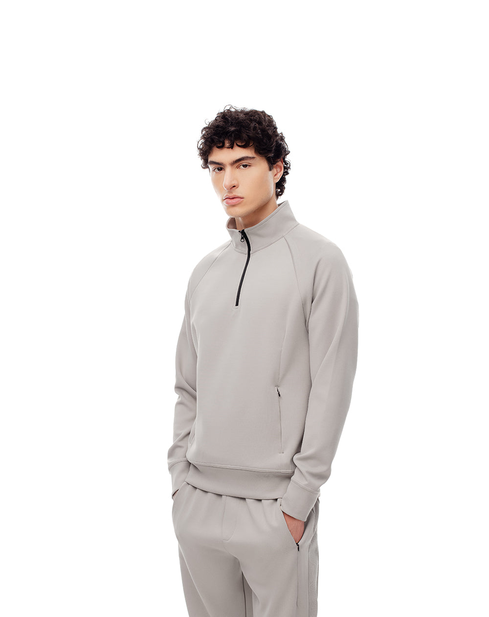 Buzo regular fit taupe