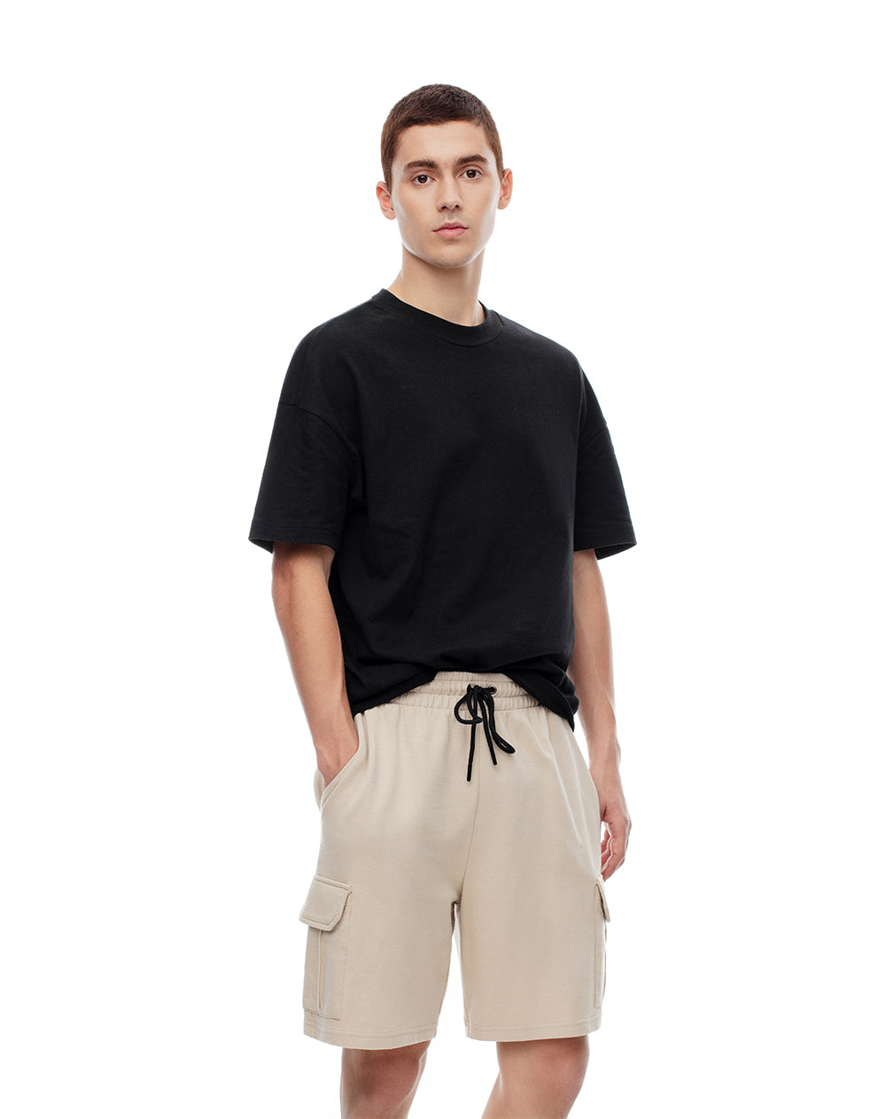 Bermuda cargo regular algodón caqui hombre