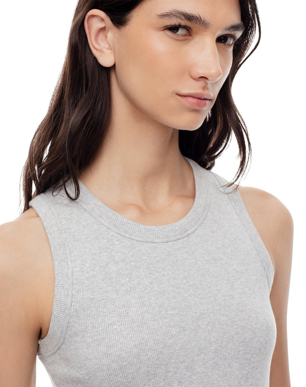 Camiseta Pauli slim fit gris jaspeada