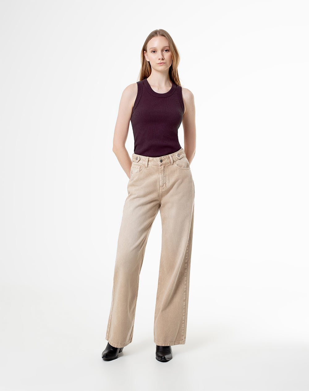 Camiseta Pauli slim fit vino tinto