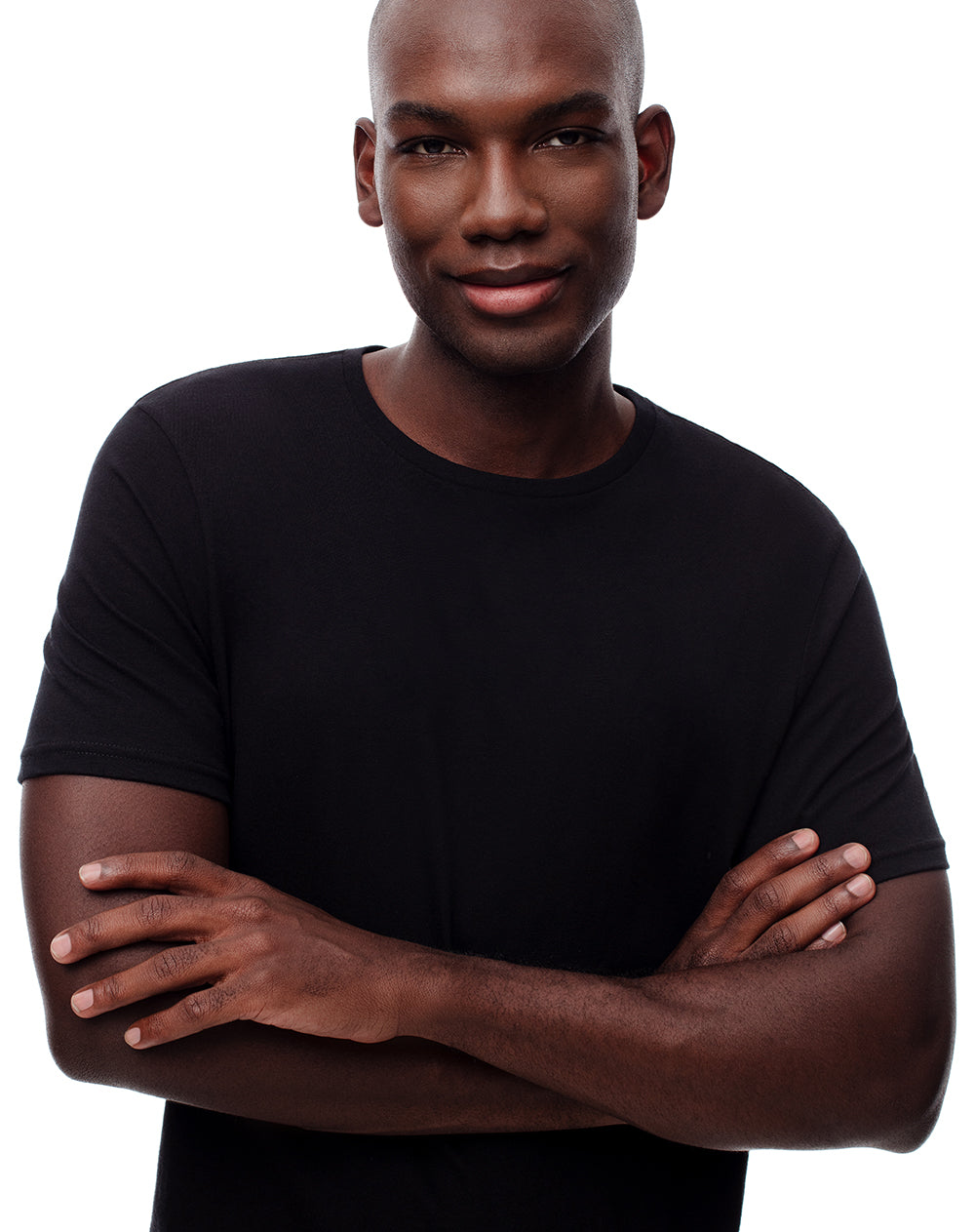 Camiseta relax algodón jersey negra hombre