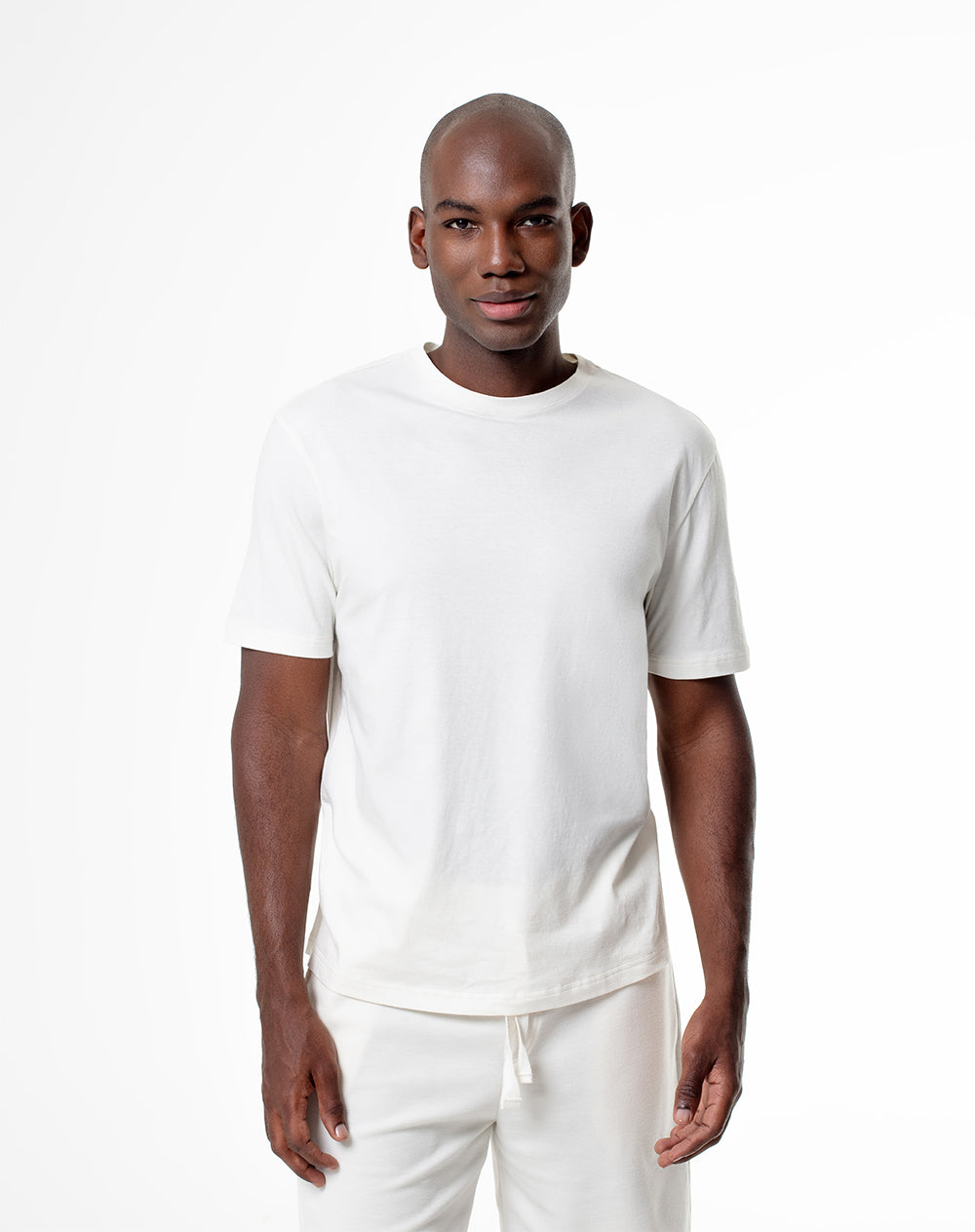 Camiseta regular algodón vainilla hombre