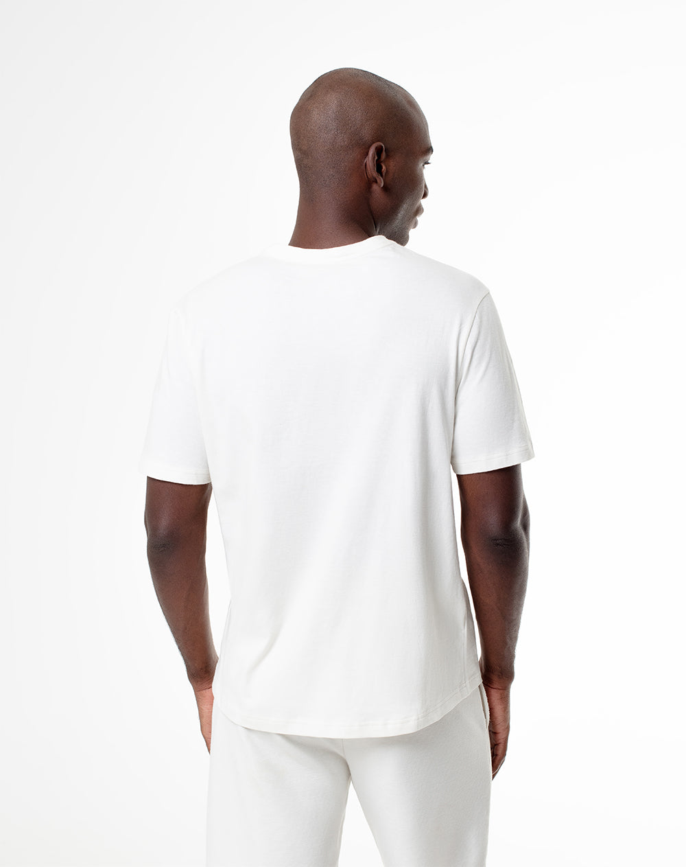 Camiseta regular algodón vainilla hombre