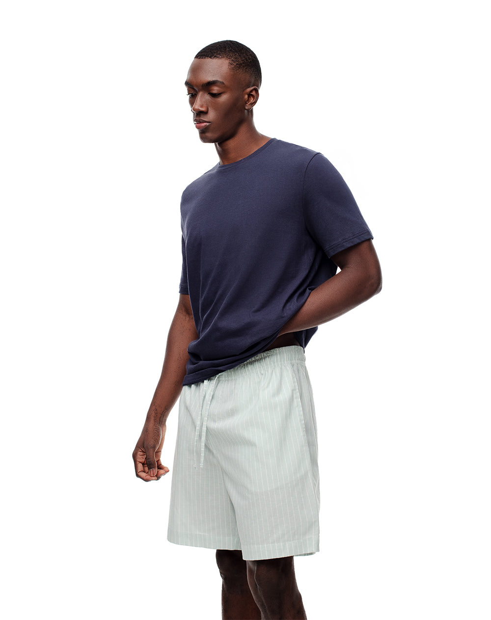 Camiseta + bermuda de pijama hombre algodón surtida