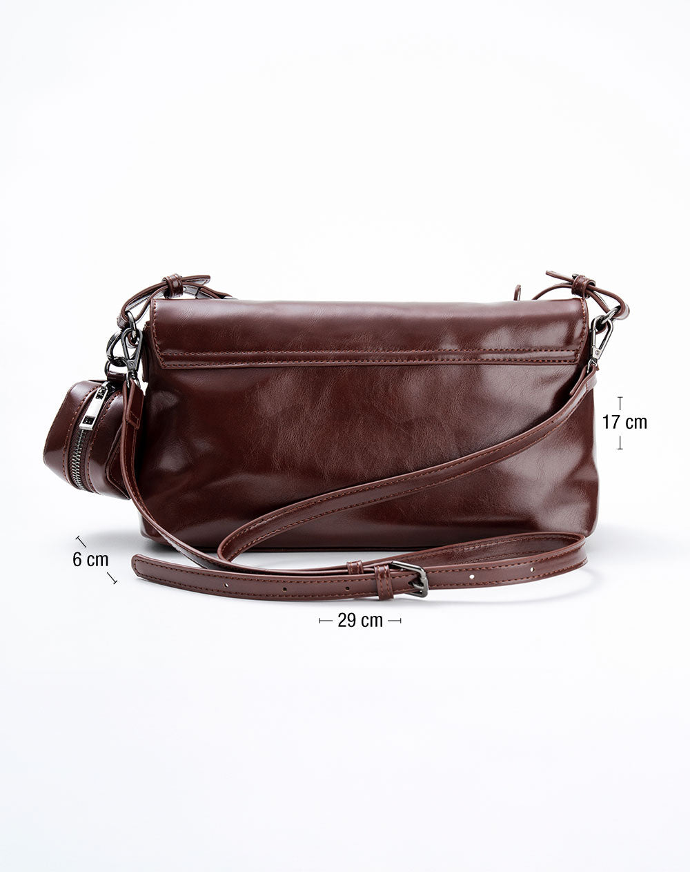 Bolso + monedero café mujer