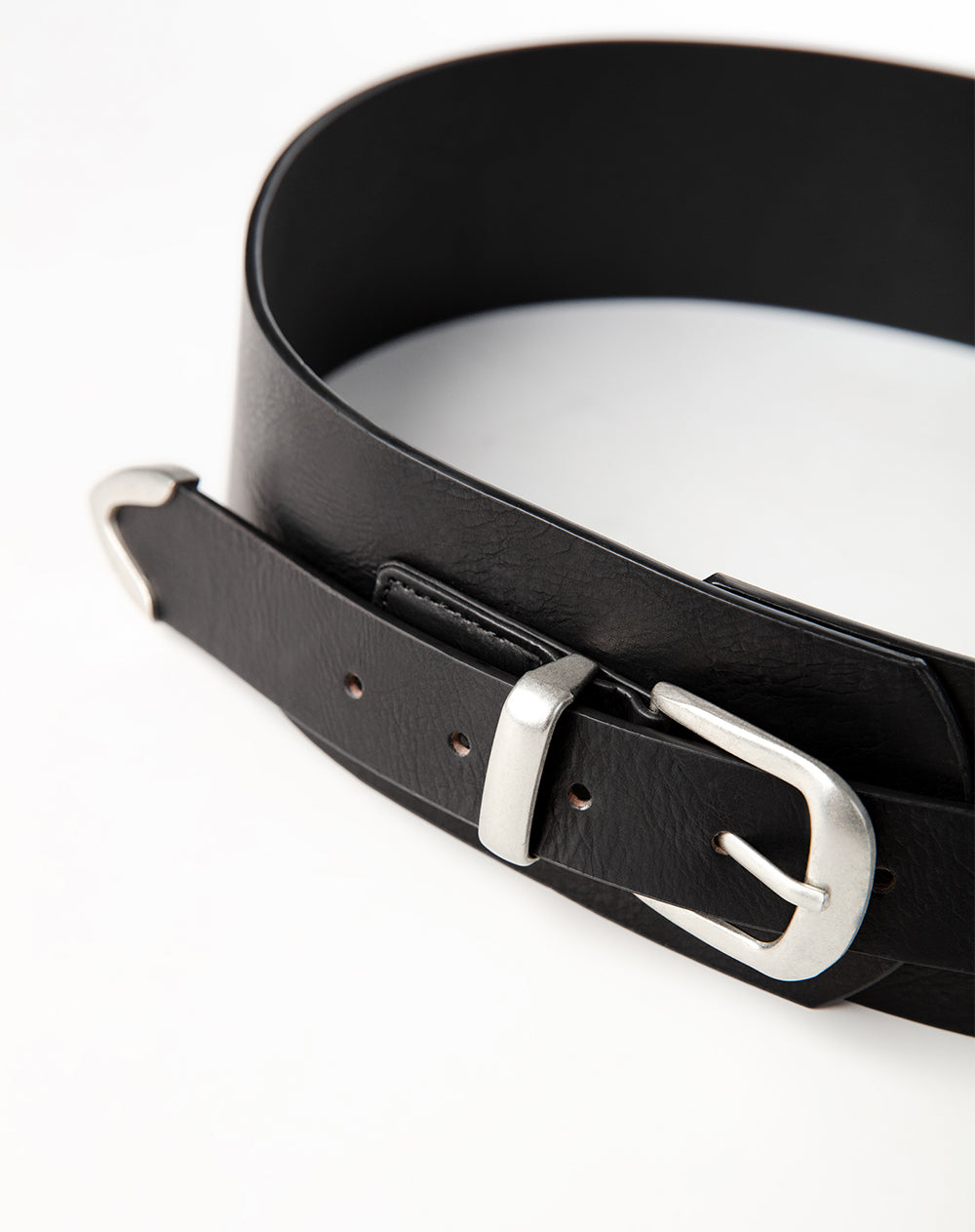 Cinturón tipo fajín negra mujer