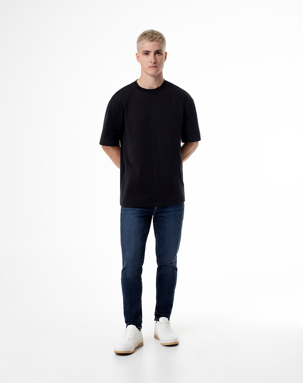 Jean skinny 68% algodón índigo oscuro hombre