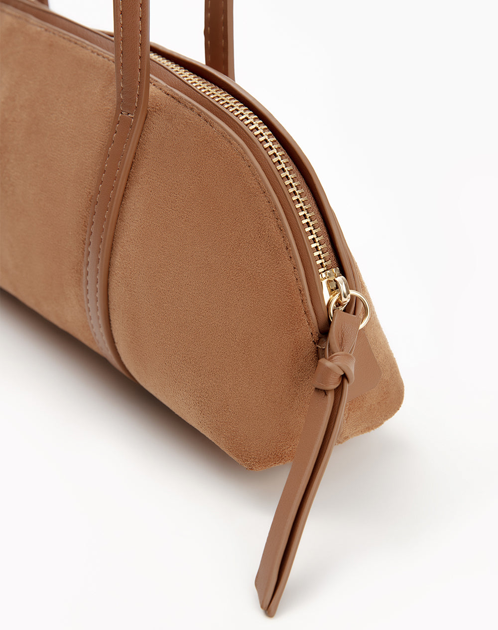 Bolso baguette café mujer