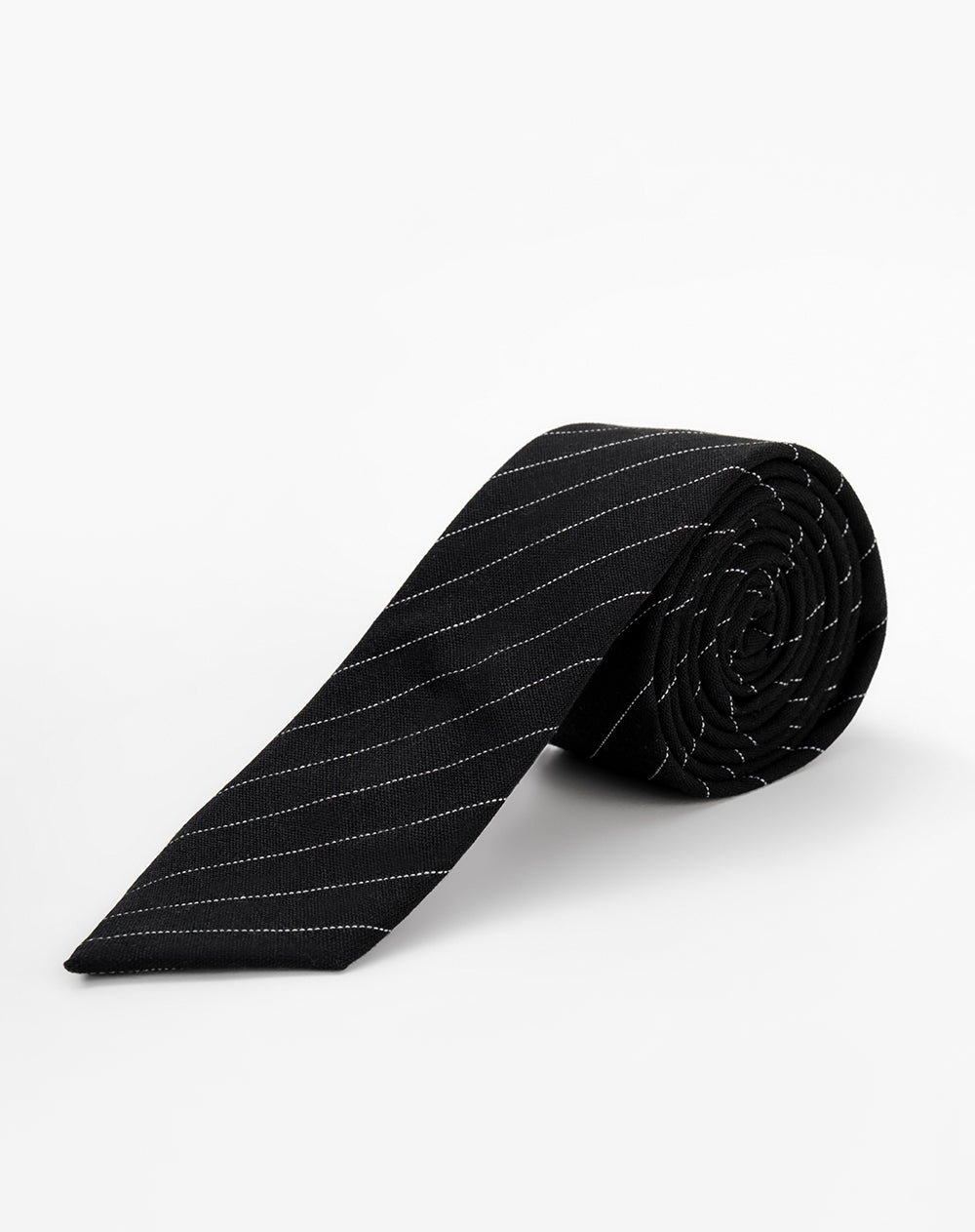 Corbata clásica negra rayas unisex