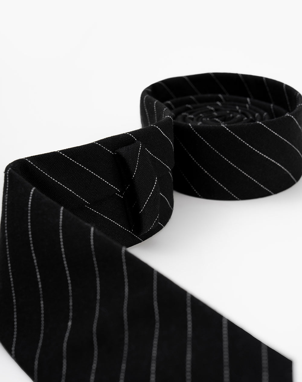 Corbata clásica negra rayas unisex