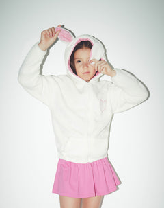 Buzo conejo halloween crema niña