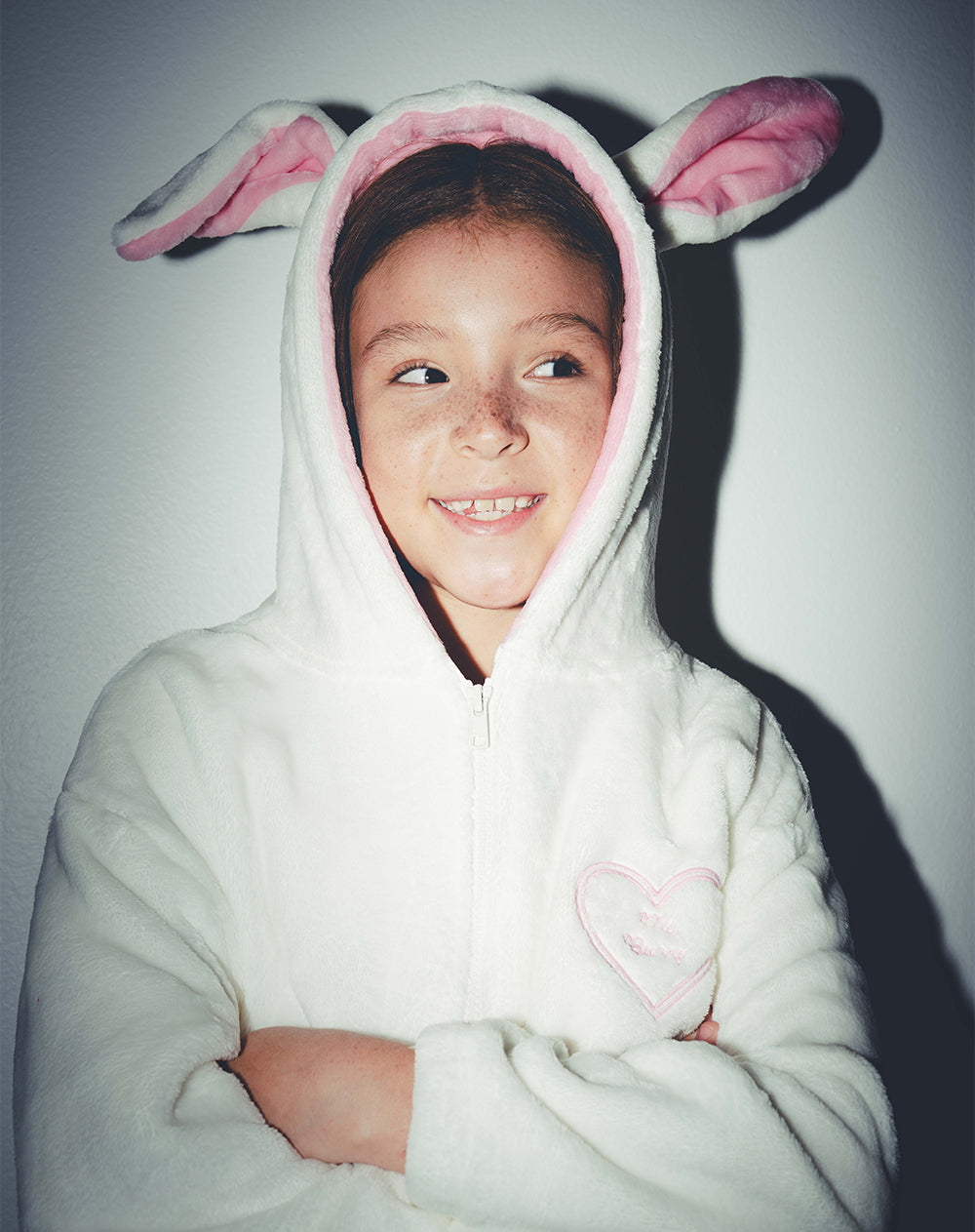 Buzo conejo halloween crema niña