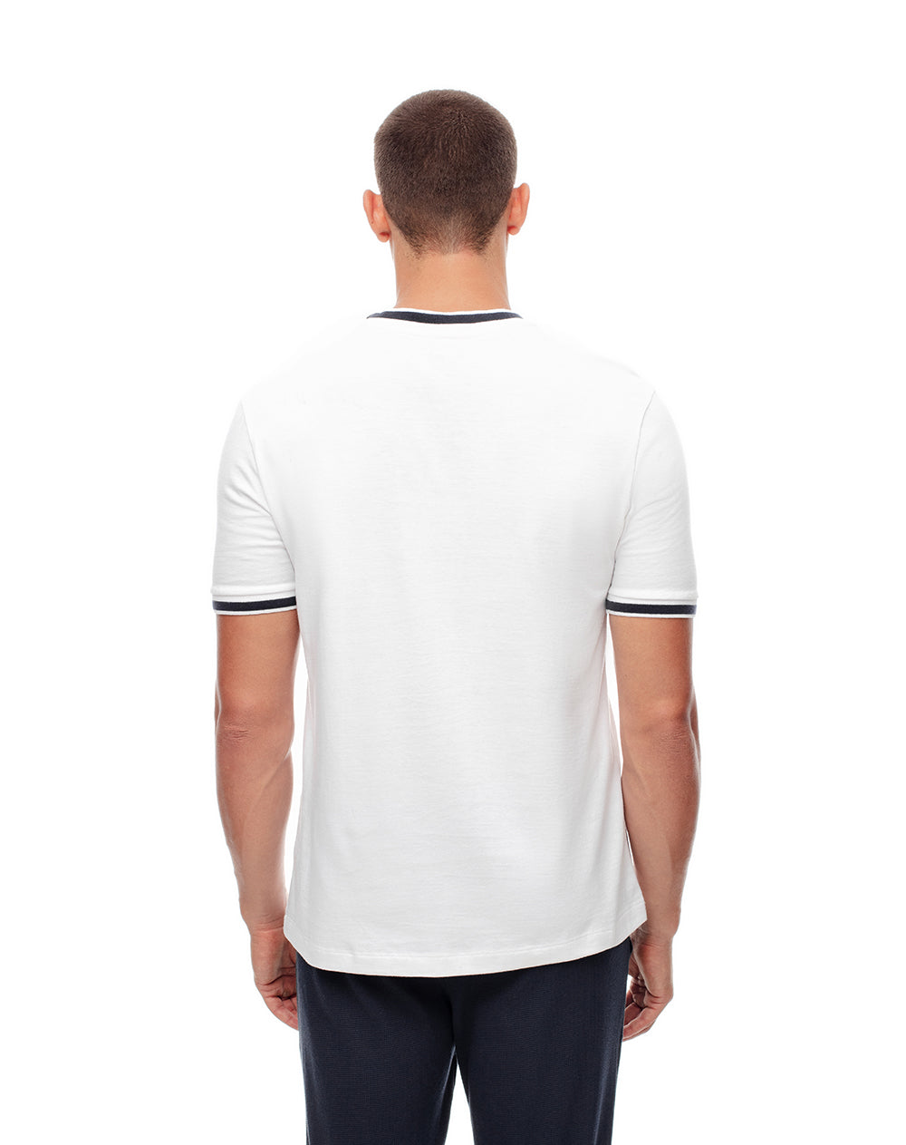 Camiseta regular algodón jersey azul hombre