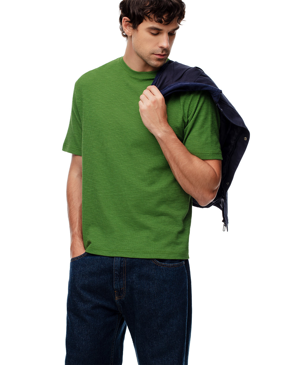 Camiseta oversize verde hombre