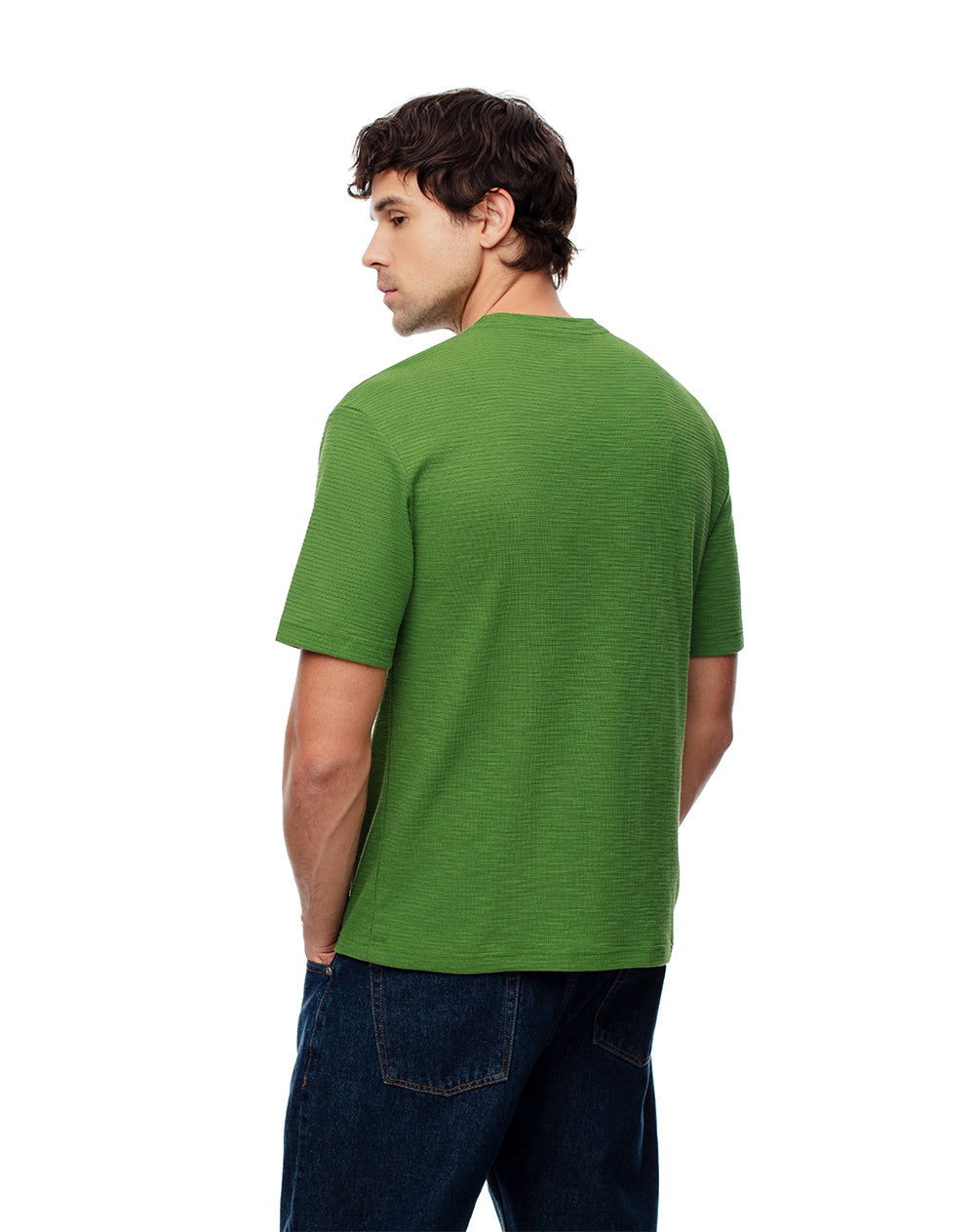 Camiseta oversize verde hombre