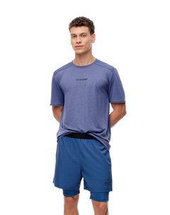Pantaloneta deportiva ciclista interno azul hombre