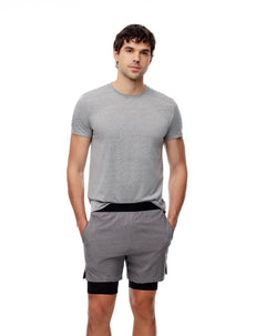 Pantaloneta deportiva ciclista interno gris hombre