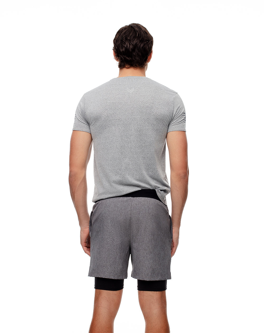 Pantaloneta deportiva ciclista interno gris hombre