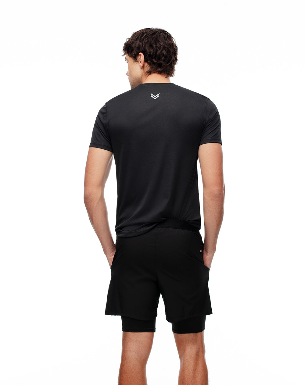 Pantaloneta deportiva ciclista interno negra hombre