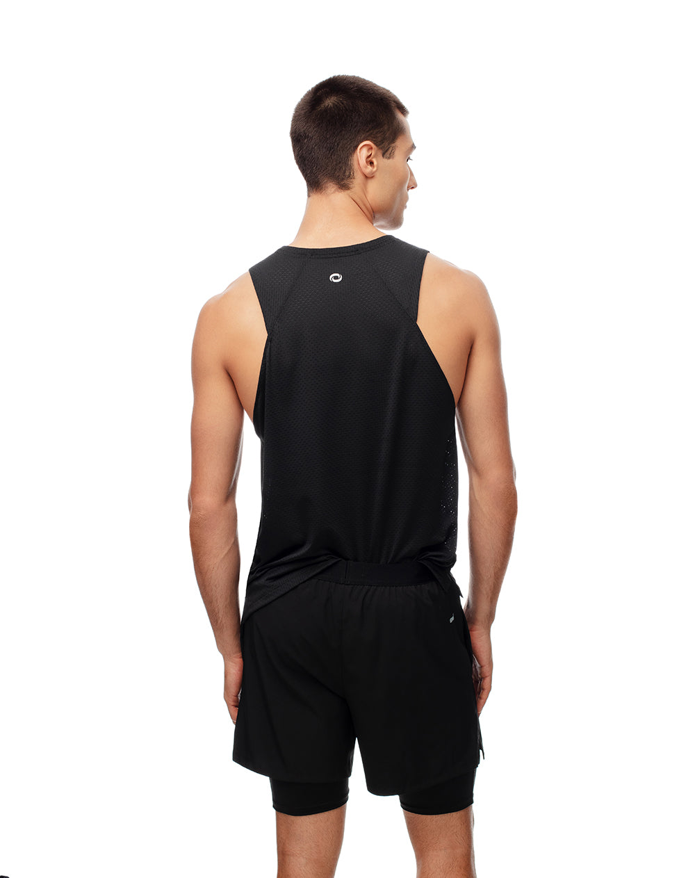 Pantaloneta deportiva ciclista interno negra hombre