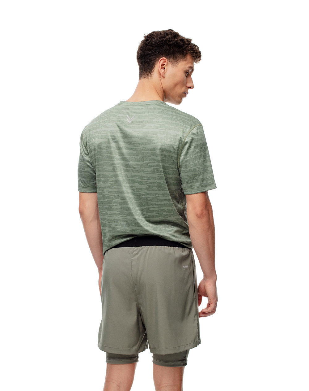 Pantaloneta deportiva ciclista interno verde hombre