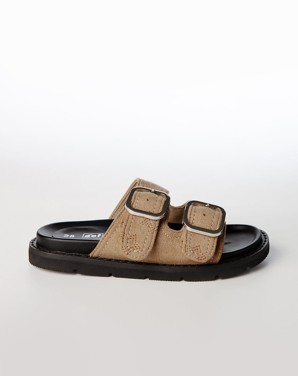Sandalias beige hebillas niña