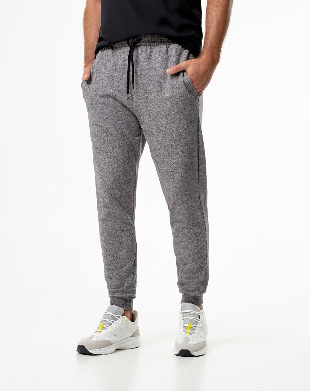 Jogger slim algodón gris hombre