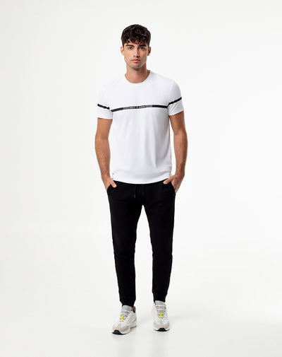 Jogger slim algodón negro hombre