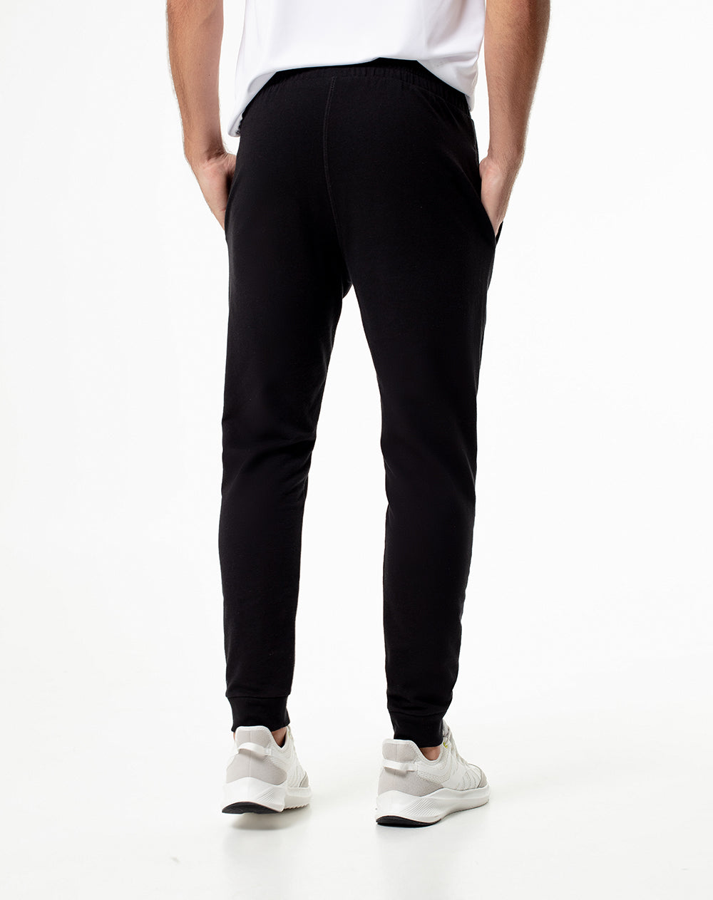 Jogger slim algodón negro hombre