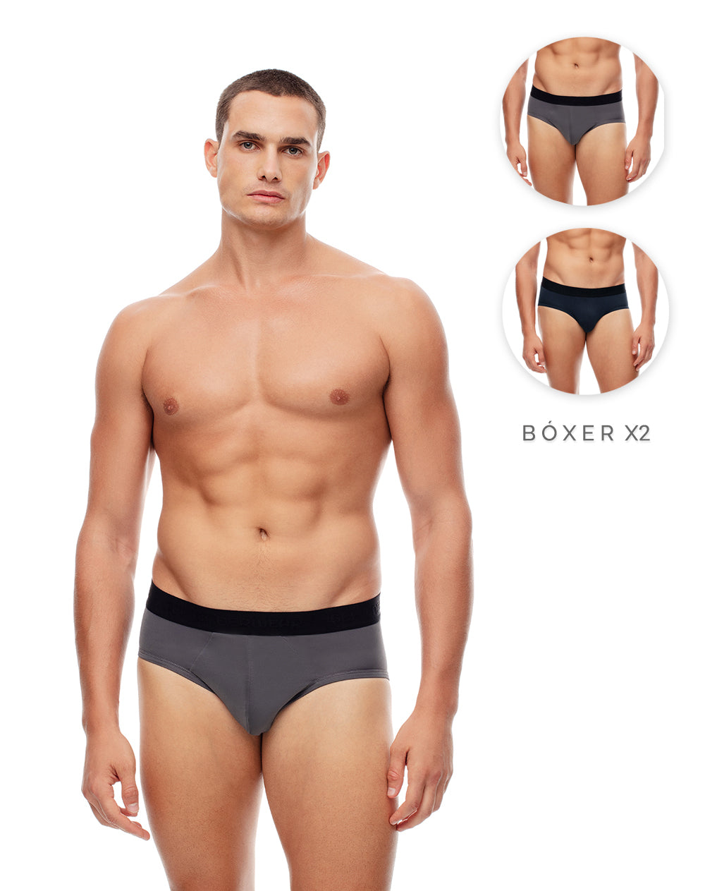 Bóxer brief jersey algodón x2unds surtido
