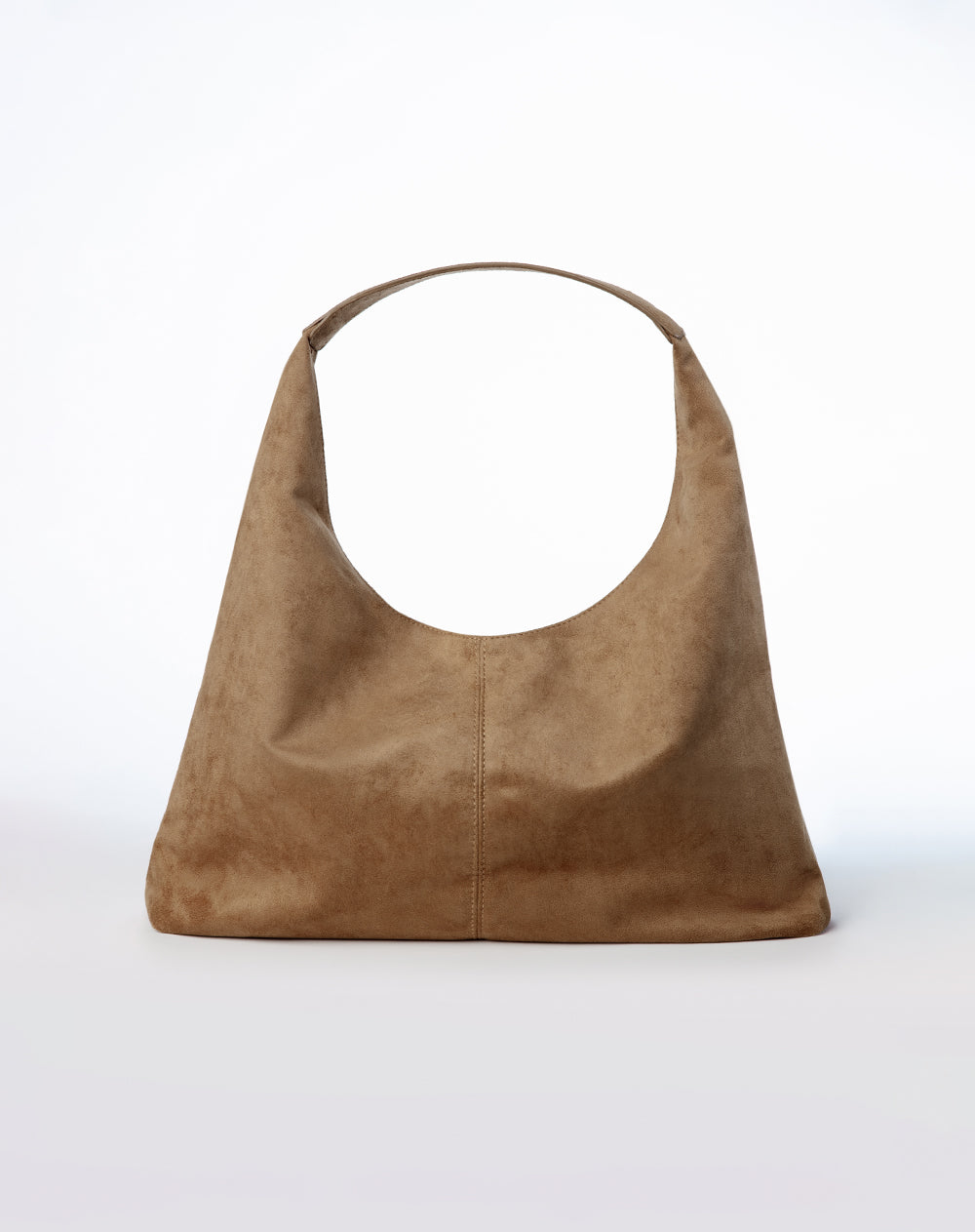Bolso hobo tipo gamuza café