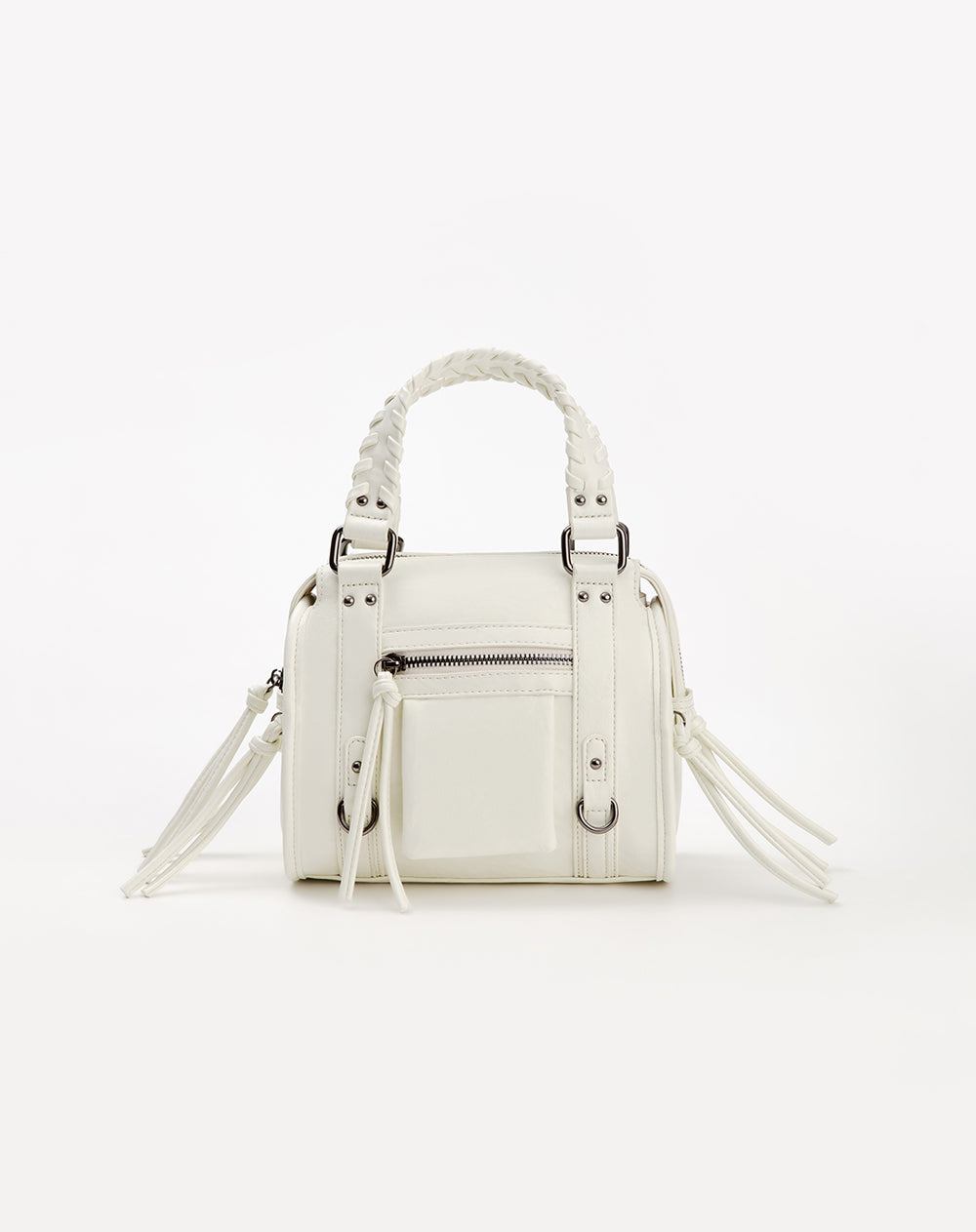 Bolso mini estructurado blanco mujer