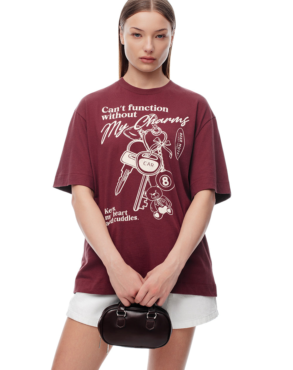 Bolso mini bowling café mujer