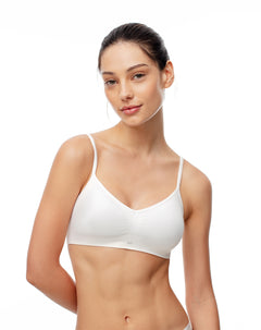 Top soporte medio seamless blanco